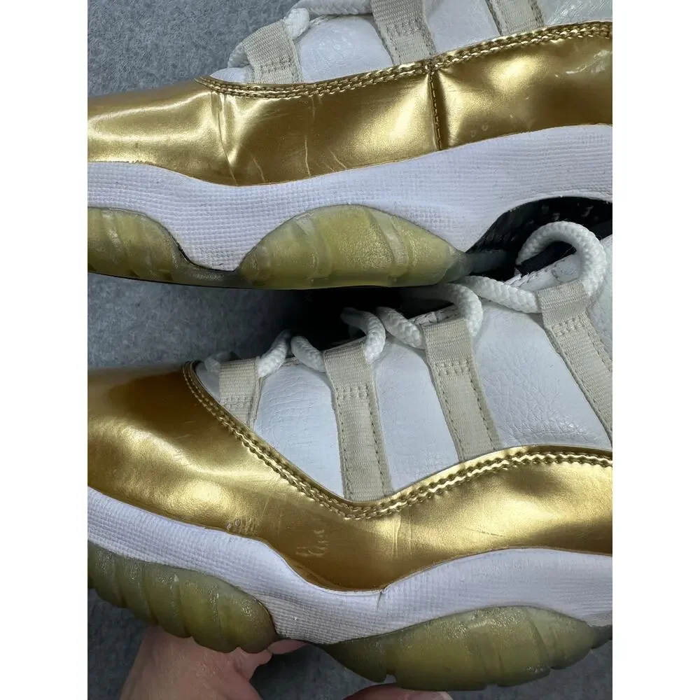 Jordan 11 Retro Low Closing Ceremony Metallic Gold 2016 Mens Size 11 528895-103⁠